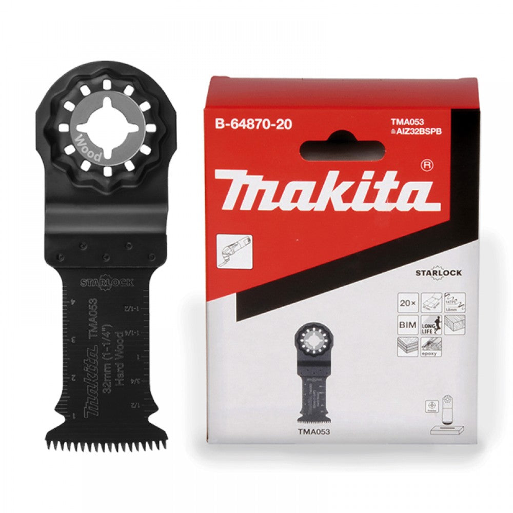 Makita Multitool Blade TMA053 20pk Pricision Timber Cutting.