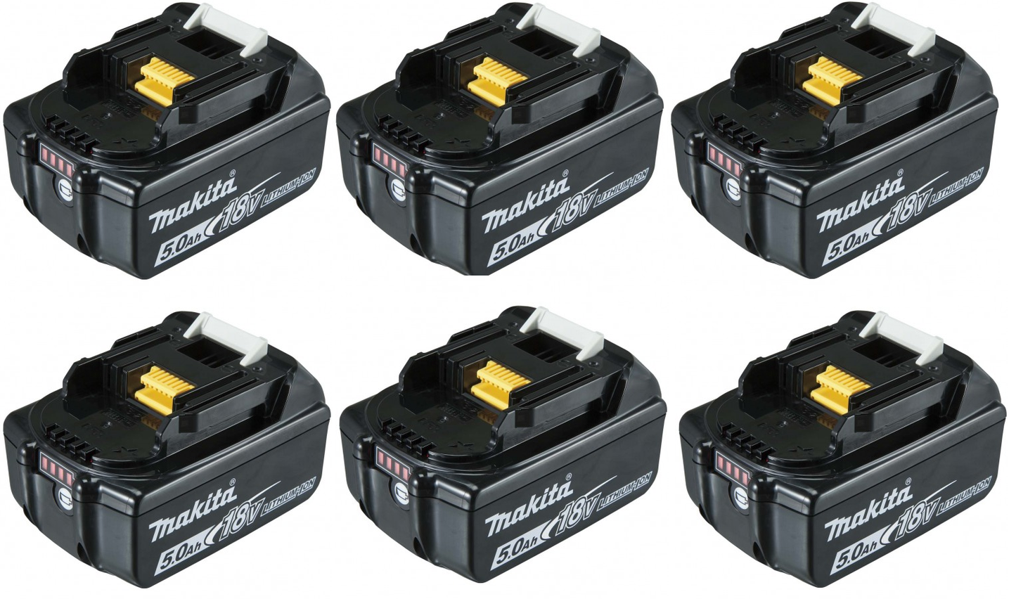 Makita 18 volt 5.0Ah battery 6 pack BL1850X6 FREE POSTAGE