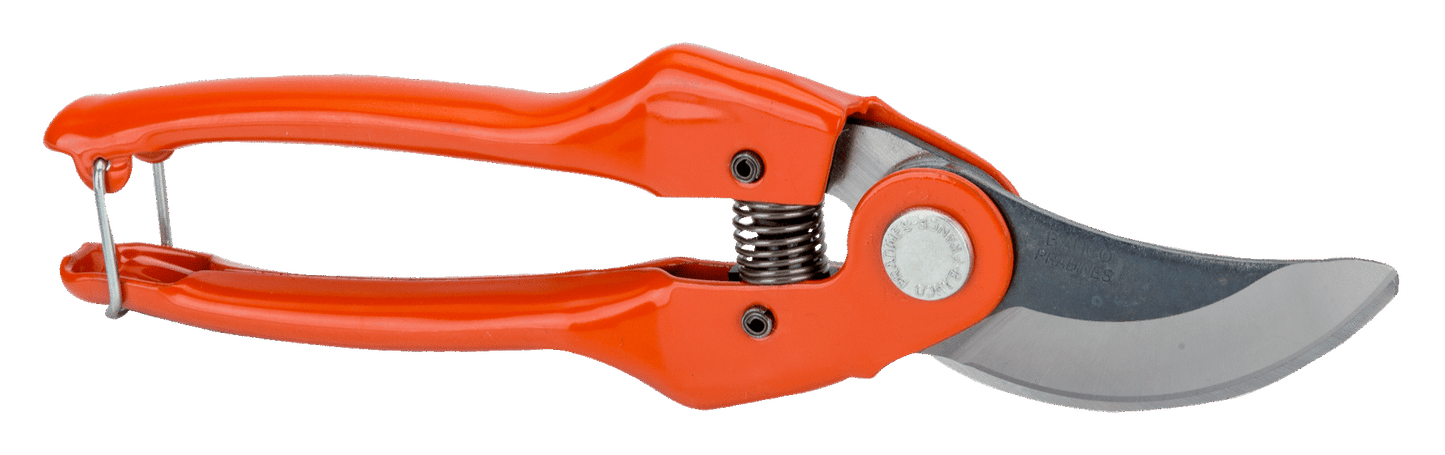 Bahco Bypass Secateurs with Stamped/Pressed Steel Handle and Straight Cutting Head