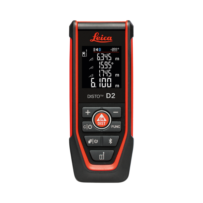 Leica DISTO D2 150m Red Beam Distance Meter with Tilt Sensor, Bluetooth & NFC LG986858