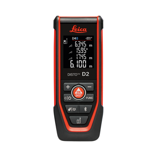 Leica DISTO D2 150m Red Beam Distance Meter with Tilt Sensor, Bluetooth & NFC LG986858