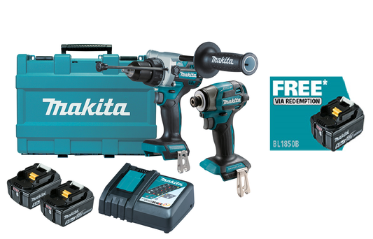 Makita 18V Brushless 2 Piece Combo Kit DLX2516T (FREE BATTERY VIA REDEMPTION)