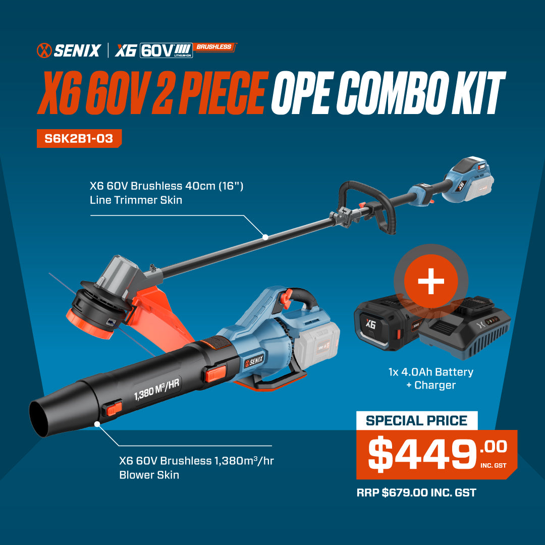 SENIX X6 60V 2 Piece OPE Combo Kit 3A S6K2B1-03