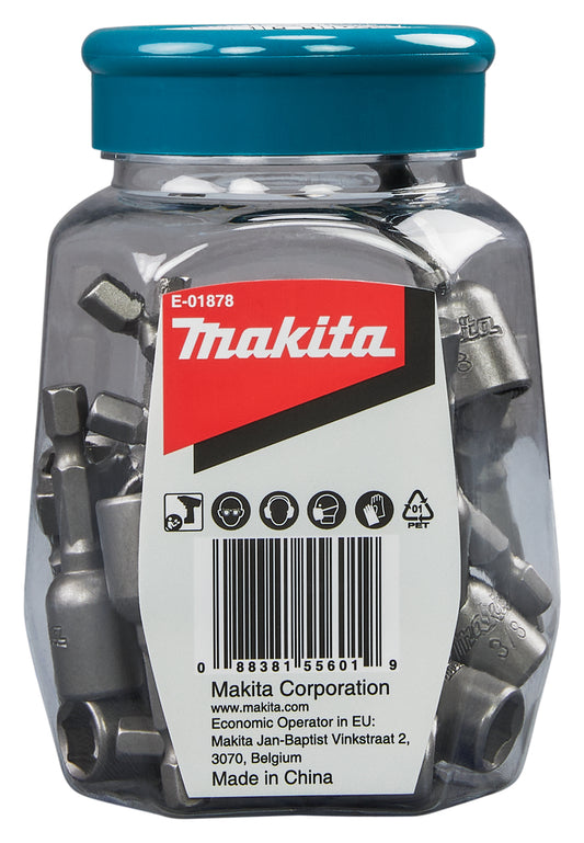 Makita 3/8" tek bits 50mm long jar of 30pc E-01878