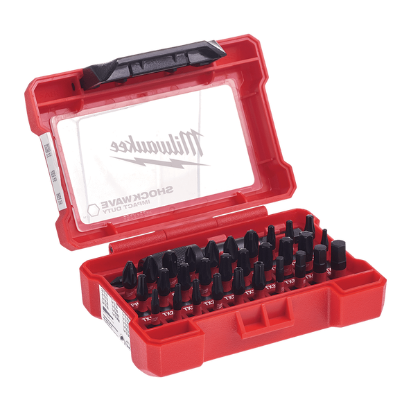 Milwaukee SHOCKWAVE™ 32Pc MINI Impact Driver Bit Set - 4932464240 BONUS HAT, STUBBY HOLDER AND OPENER