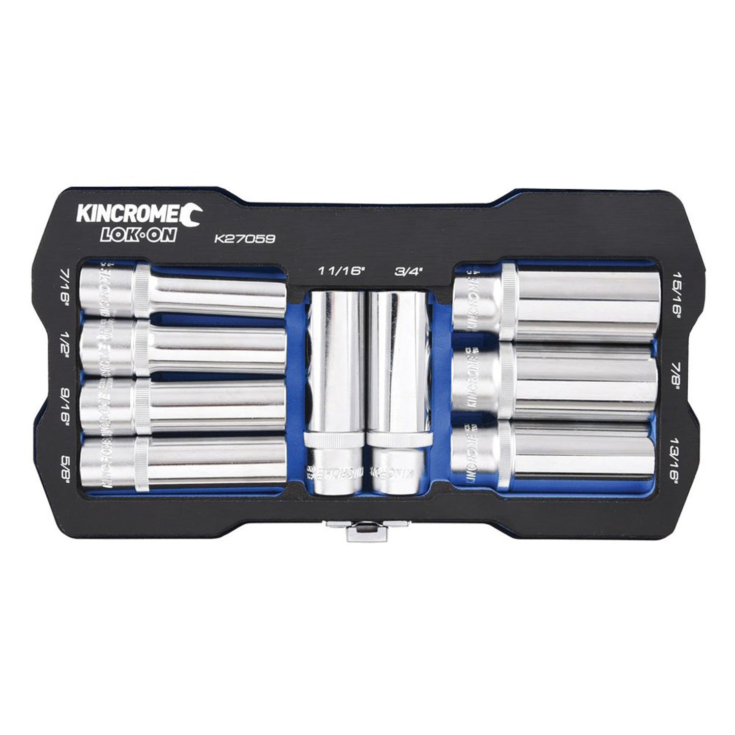 LOK-ON Socket Set 9 Piece 1/2" Drive - Imperial