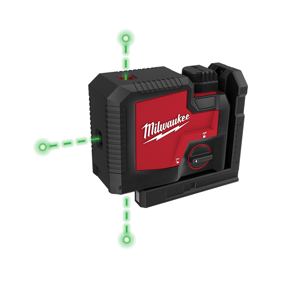 Milwaukee REDLITHIUM™ USB Rechargeable 3 Point Laser Kit (1x 3.0Ah, Case) - L43PL-301C