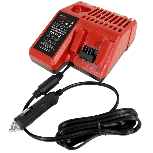Milwaukee M12™ & M18™ Automotive Charger - M12-18AC - Available at Power Tool Specialists, Carlton, Victoria, Australia.