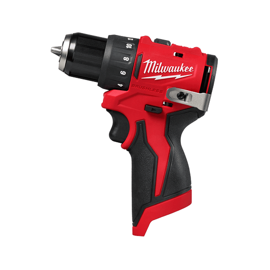 Milwaukee M12 Sub-Compact Brushless 10mm Drill/Driver - M12BLDDRC0 - Available at Power Tool Specialists, Carlton, Victoria, Australia.