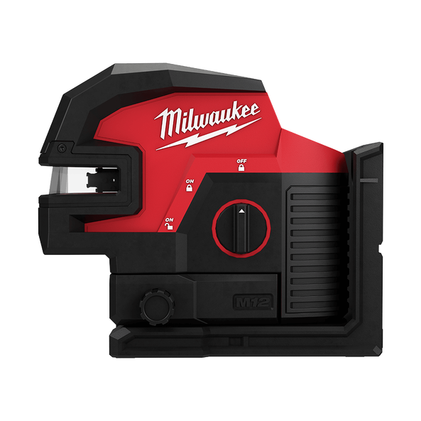 Milwaukee M12™ Cross + 4 Points Laser (Tool Only) - M12C4PLA0C - Available at Power Tool Specialists, Carlton, Victoria, Australia.