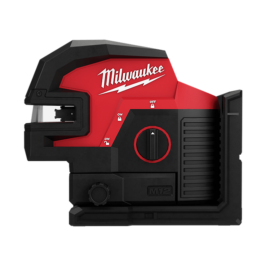 Milwaukee M12™ Cross + 4 Points Laser (Tool Only) - M12C4PLA0C - Available at Power Tool Specialists, Carlton, Victoria, Australia.