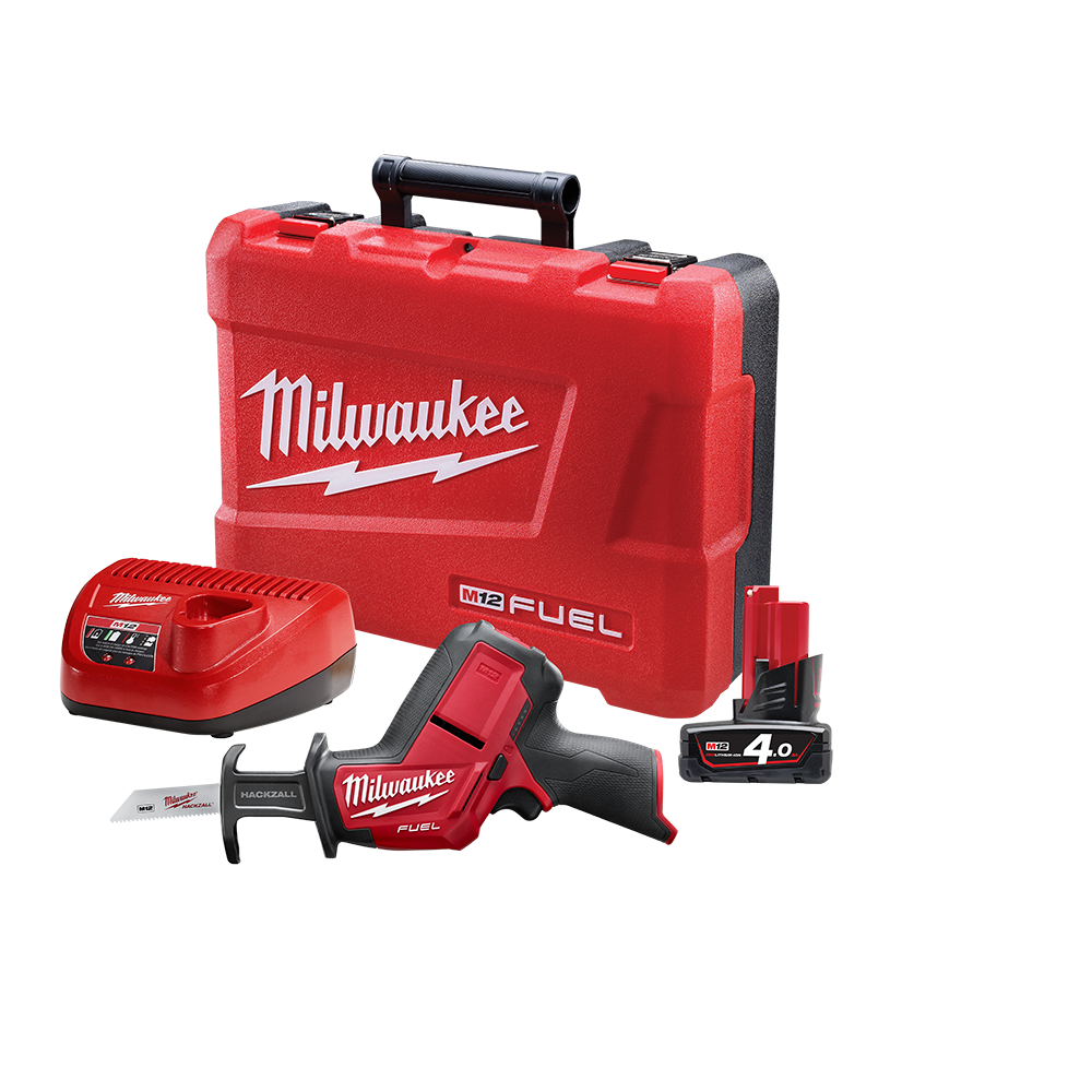 Milwaukee M12 FUEL™ HACKZALL™ Reciprocating Saw Kit (1x 4.0Ah, Case) - M12CHZ-401C - Available at Power Tool Specialists, Carlton, Victoria, Australia.