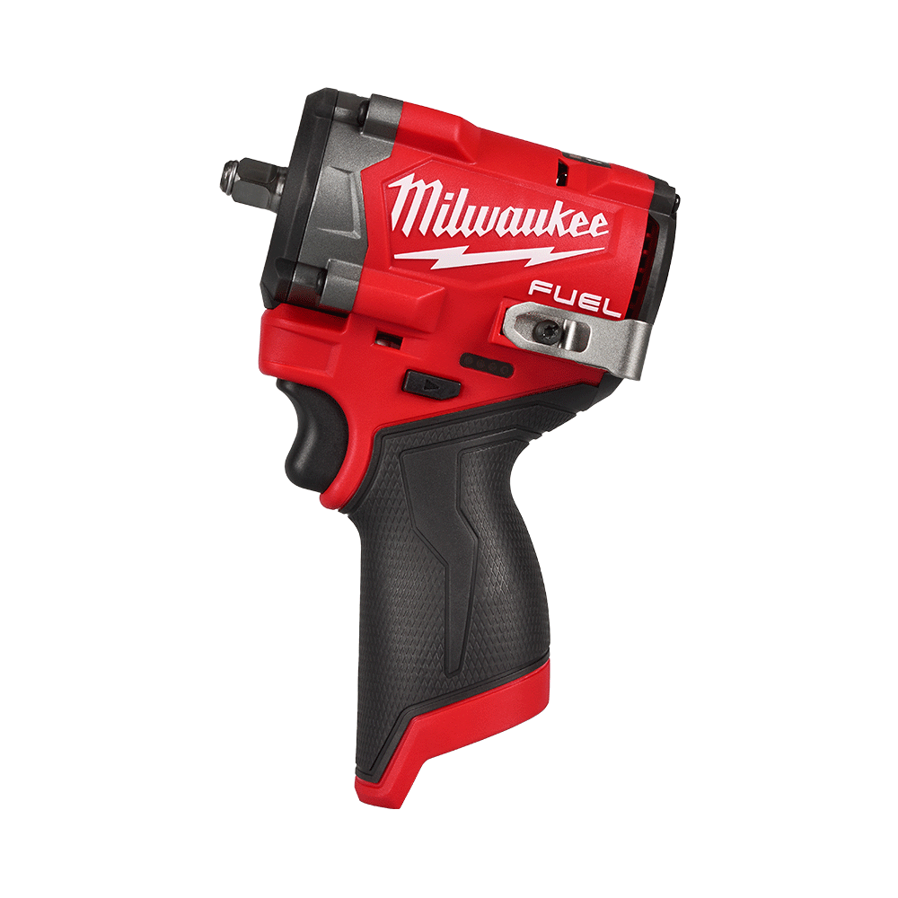 Milwaukee M12 FUEL™ 3/8" Stubby Impact Wrench with Friction Ring (Tool Only) - M12FIW2F380 - Available at Power Tool Specialists, Carlton, Victoria, Australia.