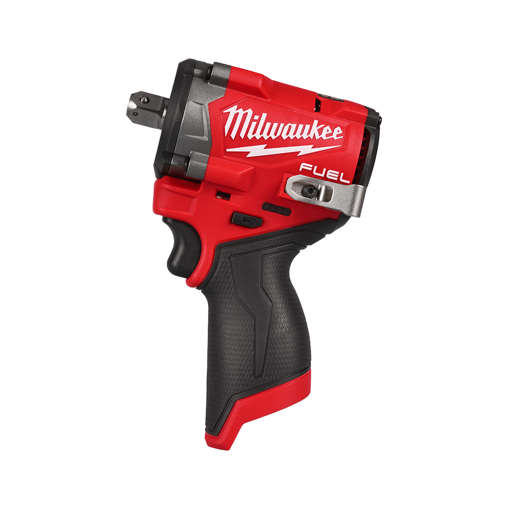 Milwaukee M12 FUEL™ 1/2" Stubby Impact Wrench with Pin Detent (Tool Only) - M12FIW2P120 - Available at Power Tool Specialists, Carlton, Victoria, Australia.