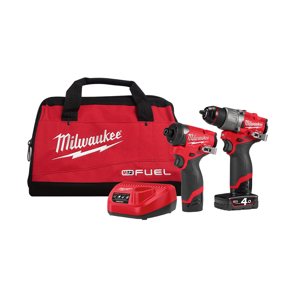 Milwaukee M12 FUEL 2 PIECE POWER PACK 2A2 KIT - M12FPP2A2422B - Available at Power Tool Specialists, Carlton, Victoria, Australia.