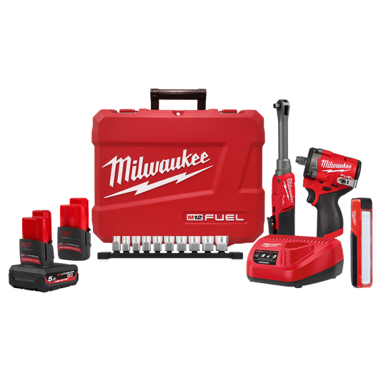 Milwaukee M12 FUEL™ 3 Piece Power Pack 3D2 - M12FPP3D25252C - Available at Power Tool Specialists, Carlton, Victoria, Australia.