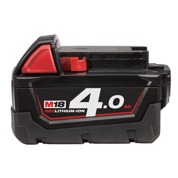 Milwaukee M18™ REDLITHIUM™ 4.0Ah Battery - M18B4 - Available at Power Tool Specialists, Carlton, Victoria, Australia.