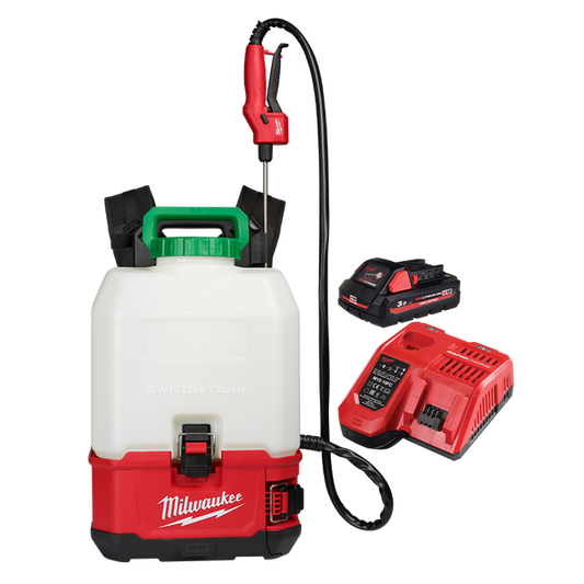 M18™ SWITCH TANK™ 15 Litre Backpack Chemical Sprayer with Powered Base Kit