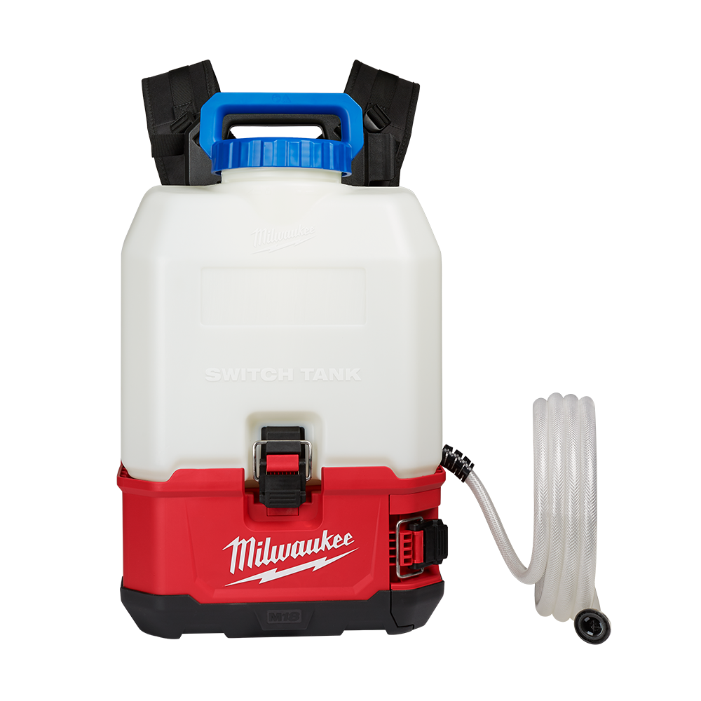 Milwaukee M18™ SWITCH TANK™ 15 Litre Backpack Water Supply with Powered Base (Tool Only) - M18BPFPWSA0 - Available at Power Tool Specialists, Carlton, Victoria, Australia.
