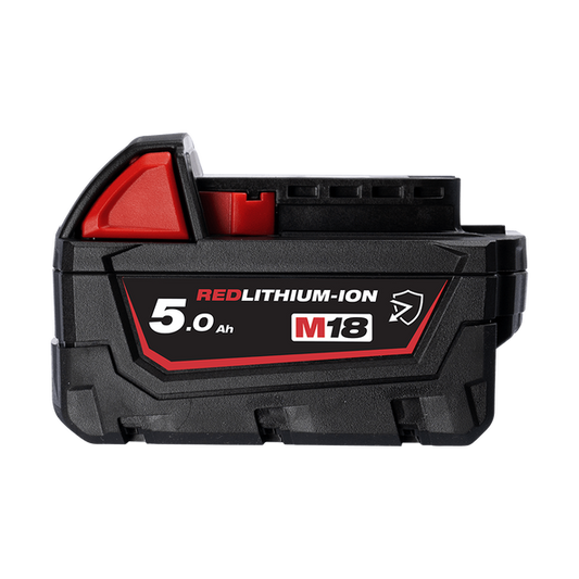 Milwaukee M18™ REDLITHIUM™ 5.0Ah Resistant Battery - M18CB5 - Available at Power Tool Specialists, Carlton, Victoria, Australia.
