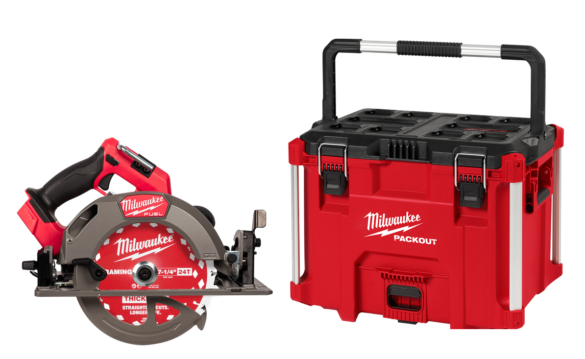 Milwaukee 18V Li-ion Cordless FUEL 184mm (7") Circular Saw - Skin Only M18FCS66G30 BONUS XL PACKOUT BOX