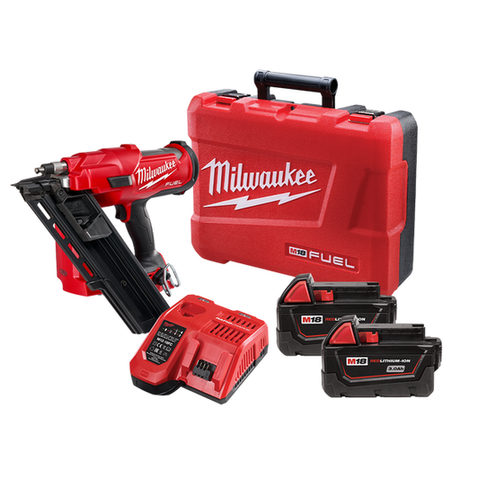 Milwaukee M18 FUEL™ 30°-34° Framing Nailer Kit (2x 3.0Ah, Case) - M18FFN-302C - Available at Power Tool Specialists, Carlton, Victoria, Australia.