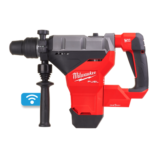 Milwaukee M18 FUEL™ 44mm SDS Max Rotary Hammer with ONE-KEY™ (Tool Only) - M18FHM-0 - Available at Power Tool Specialists, Carlton, Victoria, Australia.