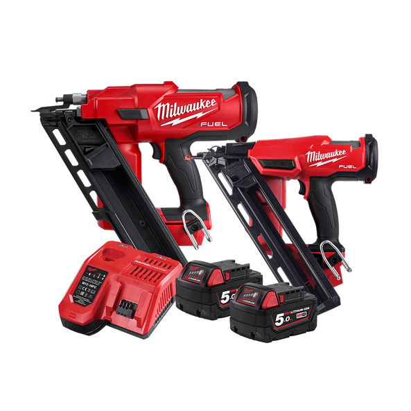 Milwaukee M18 FUEL™ Framing/Finish Nailer Kit - M18FPP2FN-502B - Available at Power Tool Specialists, Carlton, Victoria, Australia.