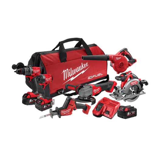 Milwaukee  M18 FUEL 6 PIECE POWER PACK 6A3 KIT - M18FPP6A3503B - Available at Power Tool Specialists, Carlton, Victoria, Australia.