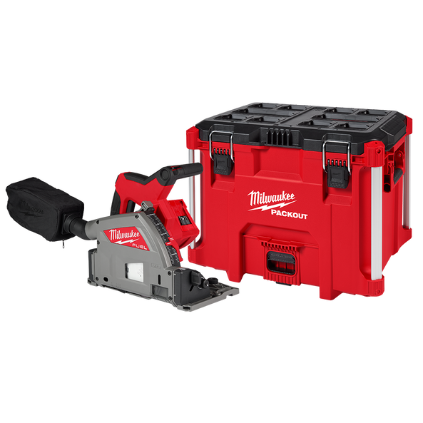 Milwaukee M18 FUEL™ 165mm Track Saw (Tool Only) (XL Packout Tool Box) - M18FPS55-0P - Available at Power Tool Specialists, Carlton, Victoria, Australia.