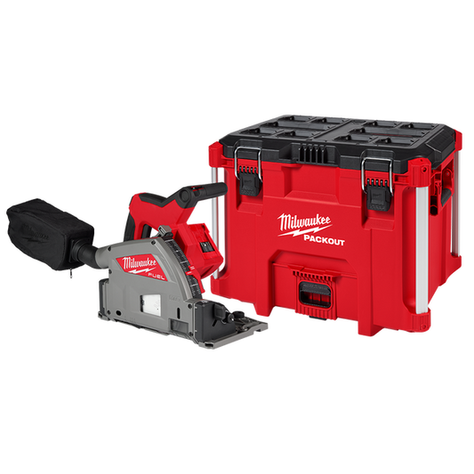 Milwaukee M18 FUEL™ 165mm Track Saw (Tool Only) (XL Packout Tool Box) - M18FPS55-0P - Available at Power Tool Specialists, Carlton, Victoria, Australia.