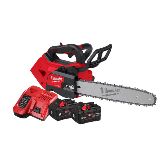 Milwaukee M18 FUELª 14" (356 mm) Top Handle Chainsaw Kit - M18FTCHS14802F - Available at Power Tool Specialists, Carlton, Victoria, Australia.