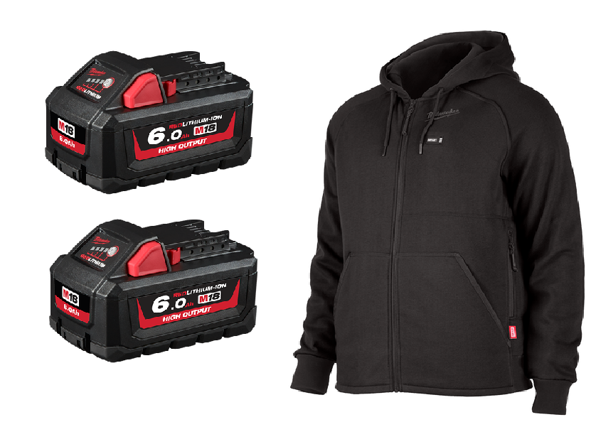 M18™ REDLITHIUM™ HIGH OUTPUT™ 6.0AH BATTERY TWIN PACK (With Bonus Heated Hoodie)