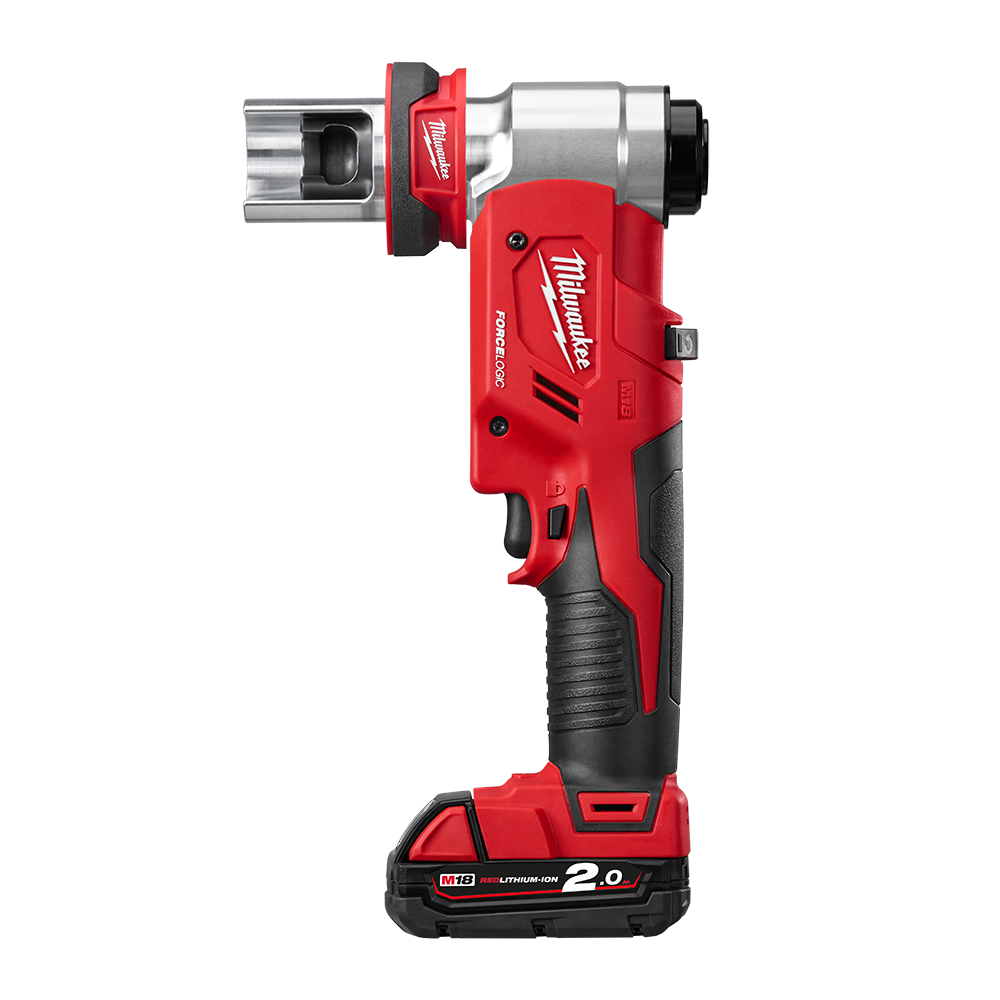 Milwaukee M18™ FORCE LOGIC™ 6T Knockout Tool 16mm (5/8") - 63mm (2-1/2") - M18HKP-201C - Available at Power Tool Specialists, Carlton, Victoria, Australia.