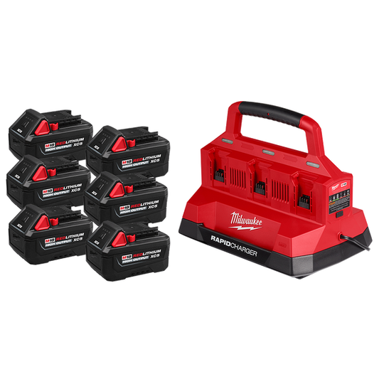 M18™ REDLITHIUM™ HIGH OUTPUT™ XC5 6 Bay PACKOUT™ Starter Pack M18SPP506H