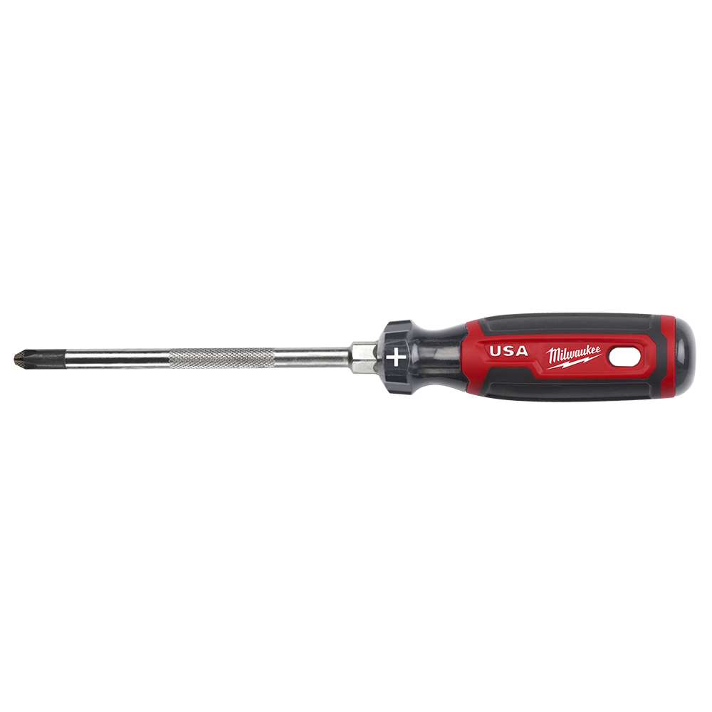 Milwaukee USA Made Cushion Grip Phillips #3 x 6" Screwdriver from 6PCE - MT203 - Available at Power Tool Specialists, Carlton, Victoria, Australia.