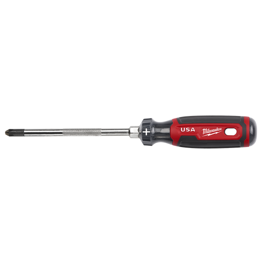 Milwaukee USA Made Cushion Grip Phillips #3 x 6" Screwdriver from 6PCE - MT203 - Available at Power Tool Specialists, Carlton, Victoria, Australia.