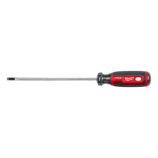 Milwaukee USA Made Cushion Grip Cabinet 3/16" x 6" Screwdriver from 4PCE & 6PCE - MT212 - Available at Power Tool Specialists, Carlton, Victoria, Australia.