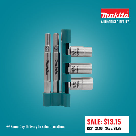 MAKITA XPS Ezy-Clean Magnetic Nutsetter Bit Set - 5 Piece E-22779