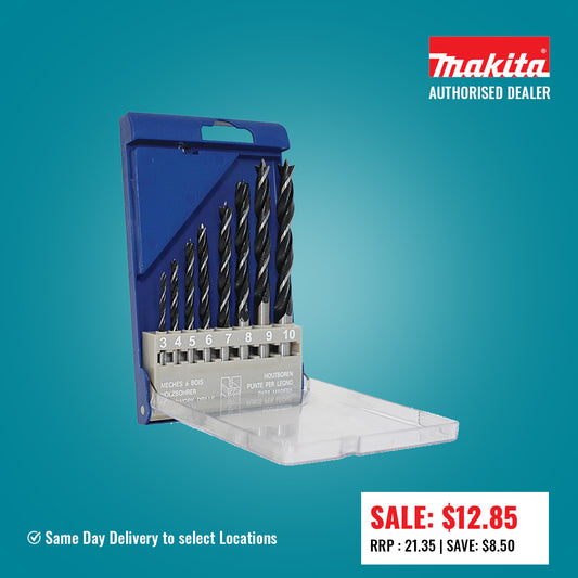 Makita 8pc brad point set metric P-57663