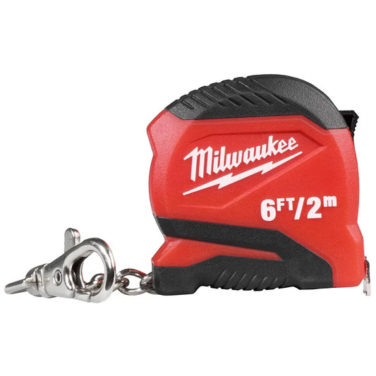 Milwaukee Keychain Tape Measure 2m/6ft - 48221706T
