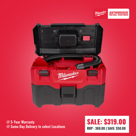 Milwaukee M18™ 7.5 Litre Wet/Dry Vacuum (Tool Only) - M18WDV-0