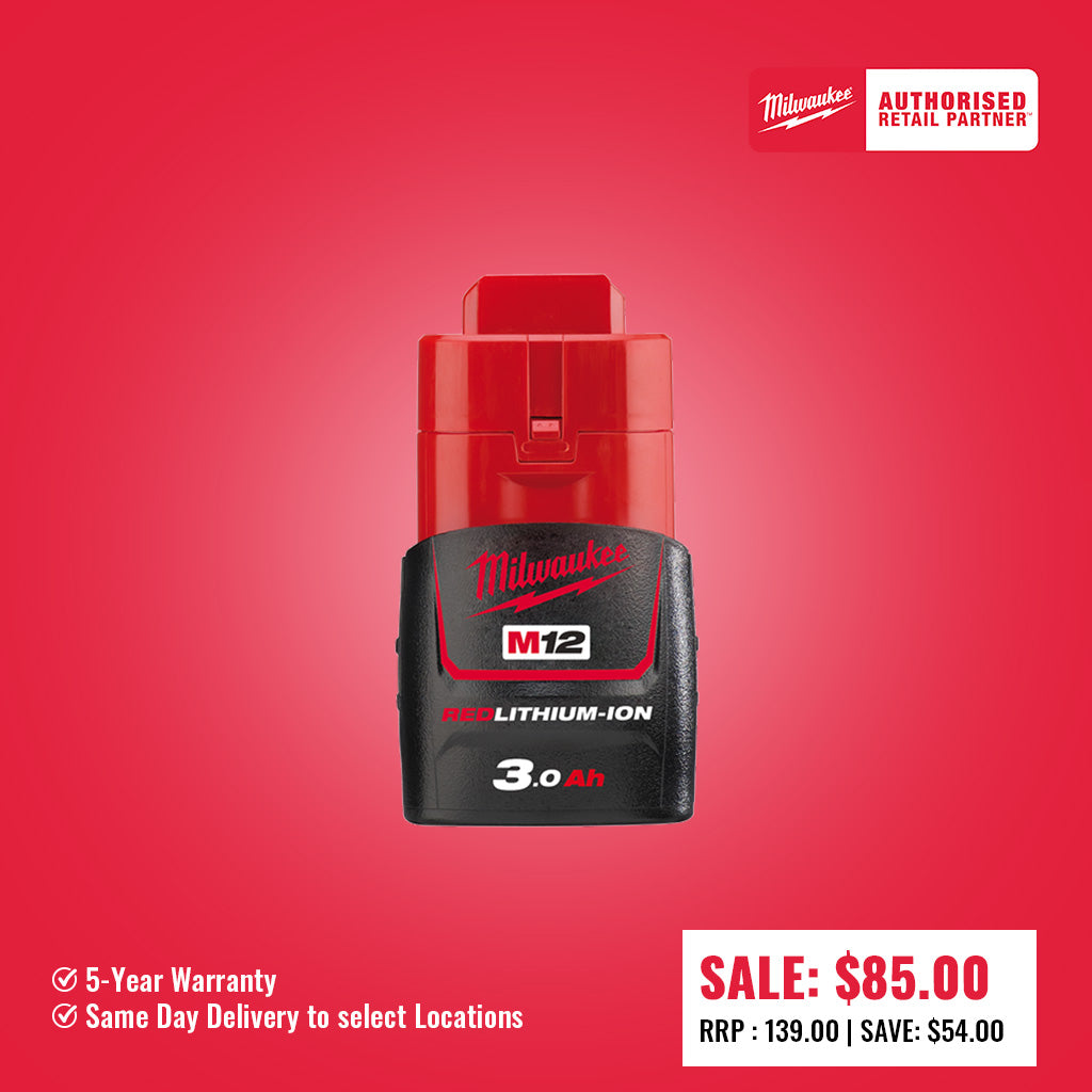 Milwaukee M12™ REDLITHIUM™ 3.0Ah Compact Battery - M12B3