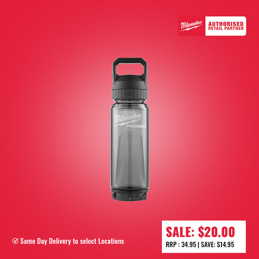 Milwaukee PACKOUT™ 740ml (25oz) Plastic Bottle Black - 48228371B