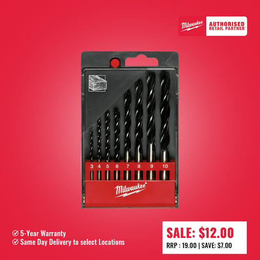 Milwaukee Brad Point Drill Bit 8PC Set 4932352466