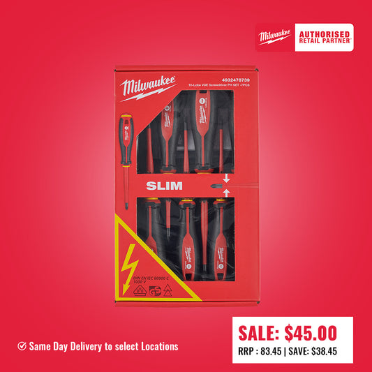 Milwaukee 7 Piece VDE Screwdriver Set - 4932478739