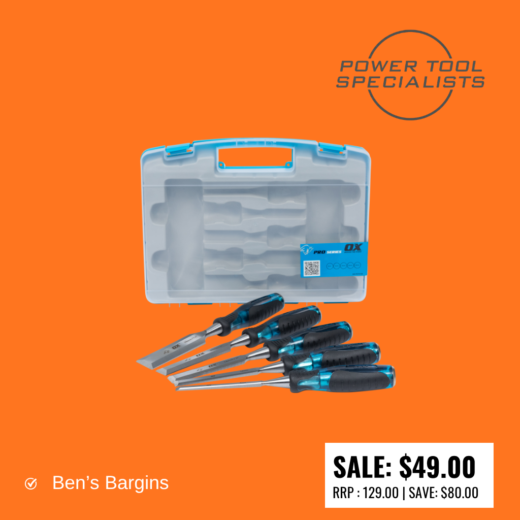 OX Wood Chisel Set 5 Piece OX-P370105 – Power Tool Specialists