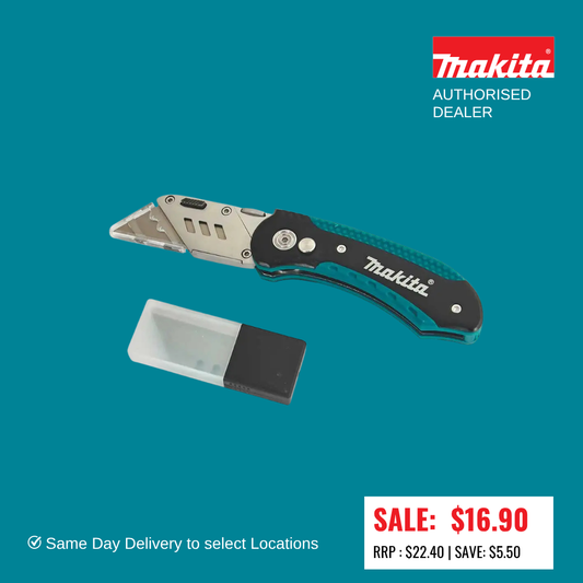Makita utility knife with 10 blade pack E-10908