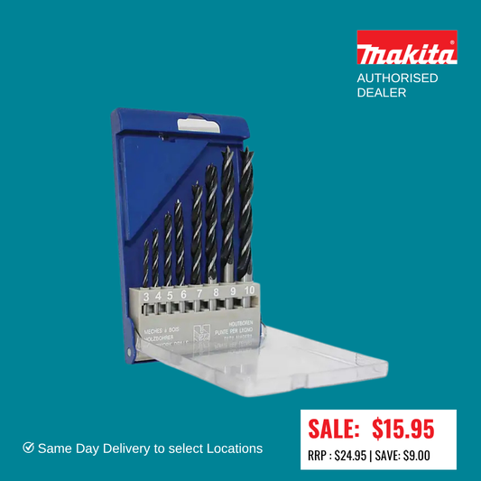 Makita 8pc brad point set metric P-57663