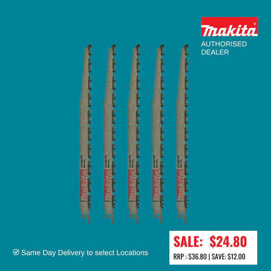 Makita 240mm pruning recipro blades 5pk P-47117
